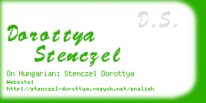 dorottya stenczel business card